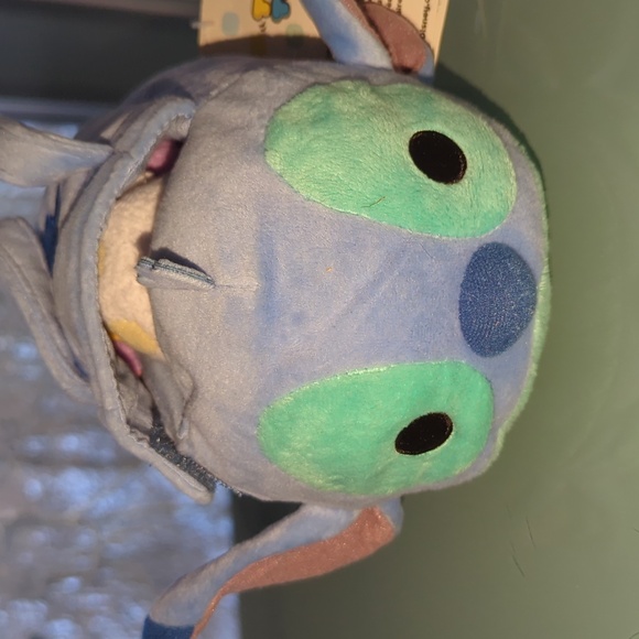 Vintage Disney Stitch Tsum Tsum Plush Set, Small Bag 8" Bag and 3 Stuffies - Picture 7 of 8